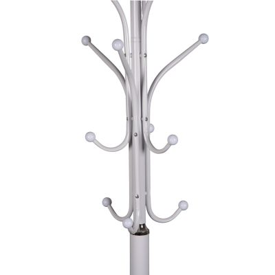 FLOOR STANDING HANGER HM9573.02 METALLIC 13 HANGING POSITIONS-WHITE Φ37x180Hcm.