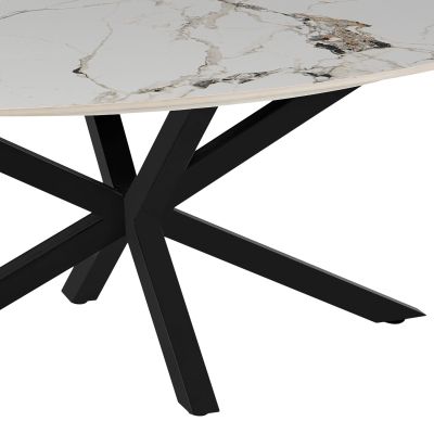 COFFEE TABLE OVAL ERAGON HM18463.02 SINTERED STONE TOP IN "PATEK PHILIPPE" SCHEME 120x60x45Hcm.