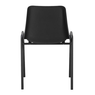 CHAIR LANGET HM18481.02 POLYPROPYLENE IN BLACK--METAL LEGS IN BLACK 45x47.5x79.5Hcm
