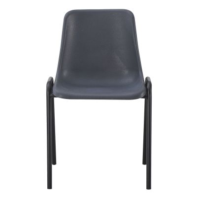 CHAIR LANGET HM18481.03 POLYPROPYLENE IN GREY--METAL LEGS IN BLACK 45x47.5x79.5Hcm
