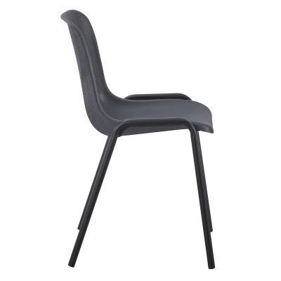 CHAIR LANGET HM18481.03 POLYPROPYLENE IN GREY--METAL LEGS IN BLACK 45x47.5x79.5Hcm