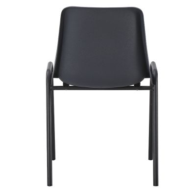 CHAIR LANGET HM18481.03 POLYPROPYLENE IN GREY--METAL LEGS IN BLACK 45x47.5x79.5Hcm