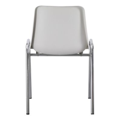 CHAIR LANGET HM18482.01 POLYPROPYLENE IN WHITE--METAL CHROMED LEGS 45x47.5x79.5Hcm