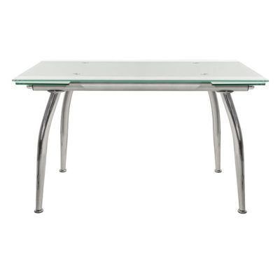 Dining Table Loca opening 120(25+25)Χ80Χ75cm HM0085.01 Glass white