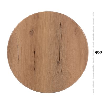 TABLETOP ROUND HM5227.14 WERZALIT 4680 Φ60 IN NATURAL WOOD COLOR