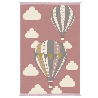 KIDS' CARPET WITH FRINGES HM7679.22 BALLOONS PINK 120Χ180