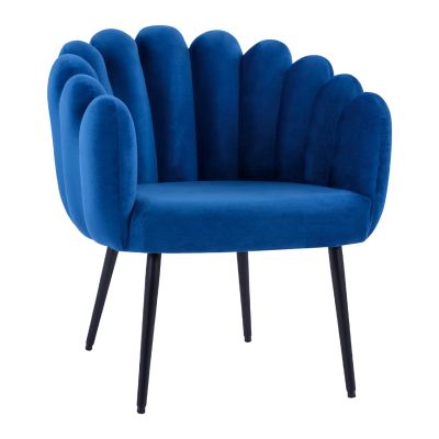 Armchair Vivien HM8631.08 Blue Velvet,black legs 70x70x76cm