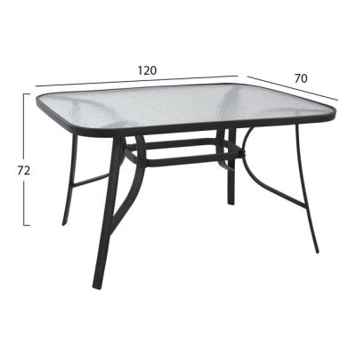 Комплект Трапезна маса 5 части столове с възглавница и маса 120x70 HM10567.01 Сив