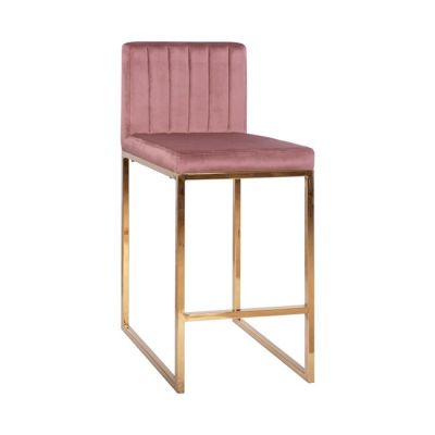 Bar Stool Piper Velvet Rotten Apple & Gold Metallic Frame HM8525.02 40x49x96 cm