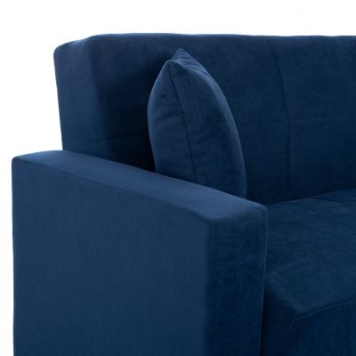 REVERSIBLE CORΝER SOFA BED DIMOS WITH 2 STORAGE SPACES HM3135.08 BLUE 246X153X80Ηcm.