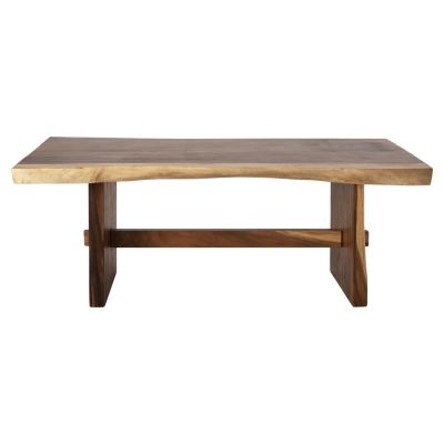 DINING TABLE ULYSES HM9898 SOLID SUAR WOOD IN NATURAL COLORING-9cm THICK TOP 250x90x78Hcm.