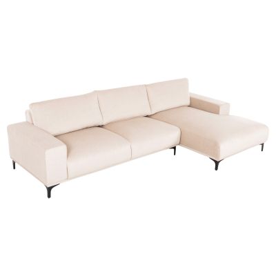 CORNER SOFA (RIGHT) NOA HM3278.01R ECRU FABRIC 288x90-157x67-80Hcm.