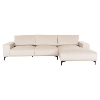 CORNER SOFA (RIGHT) NOA HM3278.01R ECRU FABRIC 288x90-157x67-80Hcm.