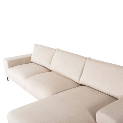 CORNER SOFA (RIGHT) NOA HM3278.01R ECRU FABRIC 288x90-157x67-80Hcm.