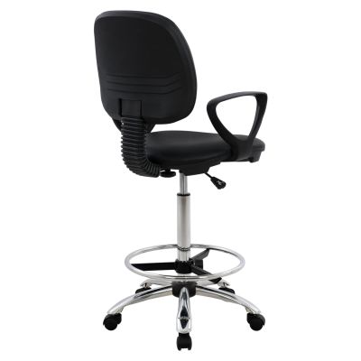 OFFICE CHAIR VEGAR HM1042.01 WITH PERIMETER FOOTREST-HIGH SEAT-BLACK 56,5x60x136Hcm.