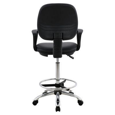 OFFICE CHAIR VEGAR HM1042.01 WITH PERIMETER FOOTREST-HIGH SEAT-BLACK 56,5x60x136Hcm.