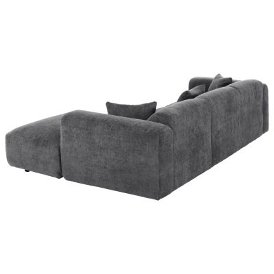 CORNER SOFA BRICKEN HM3275.04R ANTHRACITE FABRIC 110-282x98-160x72Hcm.