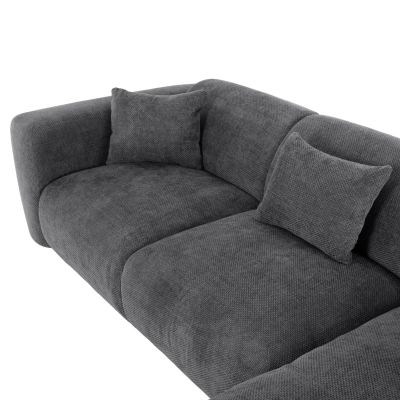 CORNER SOFA BRICKEN HM3275.04R ANTHRACITE FABRIC 110-282x98-160x72Hcm.