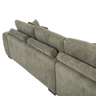 CORNER SOFA (LEFT) COVEN HM3266.04L GREEN FABRIC 298x102-208x85Hcm.