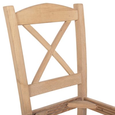 CHAIR RIO HM10097 BEECH WOOD IMPREGNATED-UNPAINTED 41x40x91Hcm.FRAME ONLY