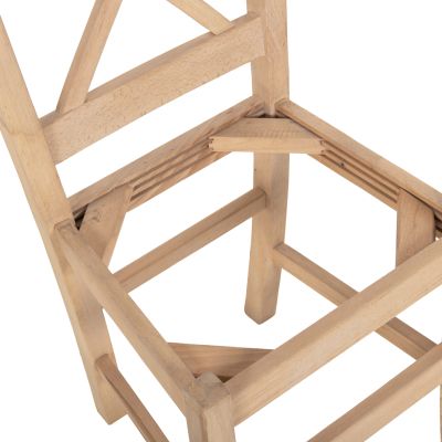 CHAIR RIO HM10097 BEECH WOOD IMPREGNATED-UNPAINTED 41x40x91Hcm.FRAME ONLY