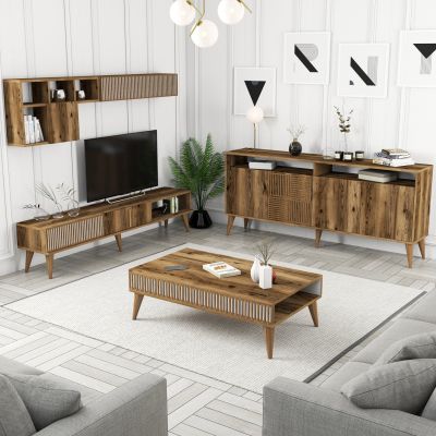 LIVING ROOM COMPOSITION HM11845.01 3PCS WALNUT-WHITE