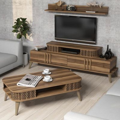 LIVING ROOM COMPOSITION HM11848.02 2PCS IN WALNUT