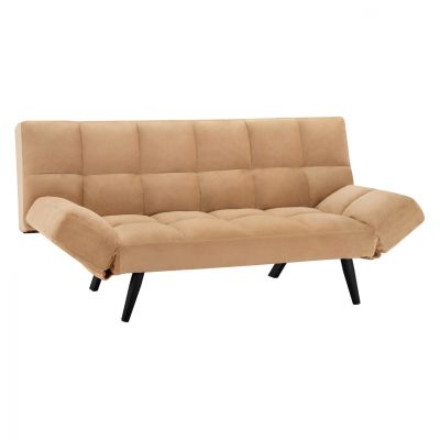 Sofa Bed 3 Seater Velvet Beige HM3167.07 182x80x88cm