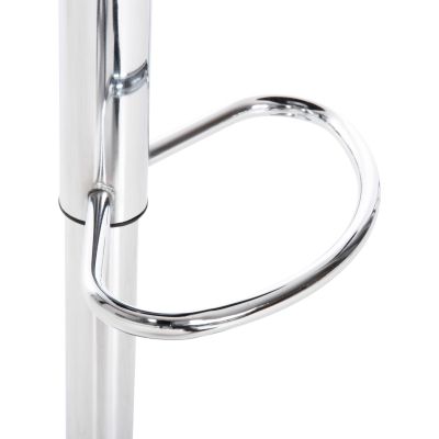 BAR STOOL WITH BACKREST DIANA HM202.02 WHITE PU-CHROMED GAS LIFT & BASE 44x40x110Hcm.