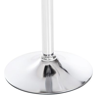 BAR STOOL WITH BACKREST DIANA HM202.02 WHITE PU-CHROMED GAS LIFT & BASE 44x40x110Hcm.