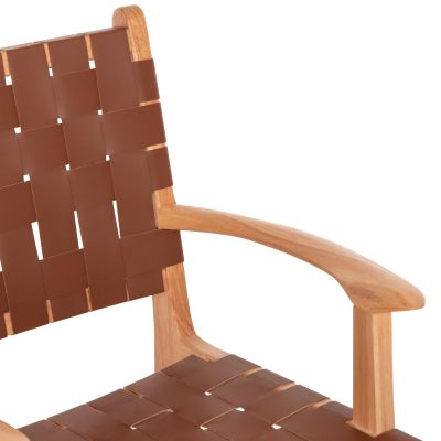 ARMCHAIR FELIPE HM9328.01 TOON WOOD PU LEATHER BROWN 62x59x86Hcm.