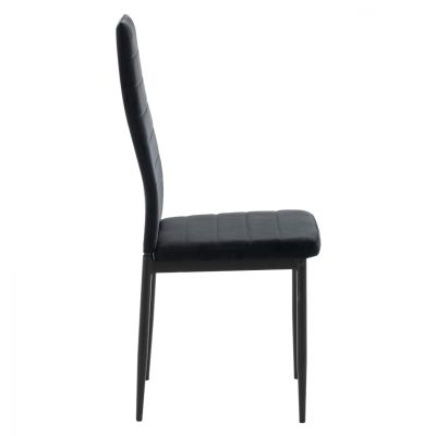 METAL CHAIR HM0037.34 BLACK VELVET WITH METAL FRAME K/D