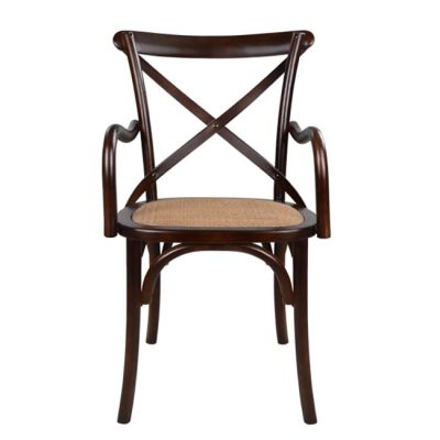 Wooden chair with arms Forenza HM0105.03 Brown and mat 52x56x89,5  cm