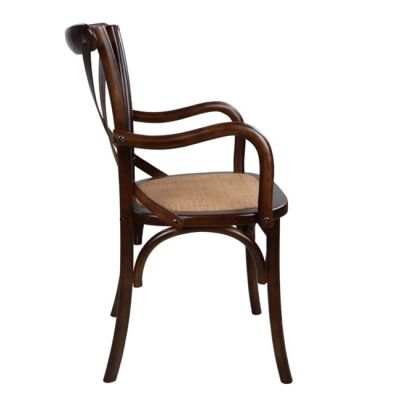 Wooden chair with arms Forenza HM0105.03 Brown and mat 52x56x89,5  cm