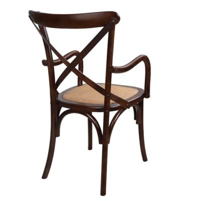 Wooden chair with arms Forenza HM0105.03 Brown and mat 52x56x89,5  cm