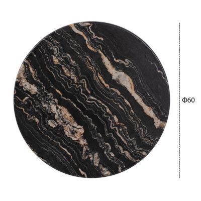 TABLETOP ROUND HM5227.15 5787 WERZALIT Φ60 BLACK GOLD MARBLE