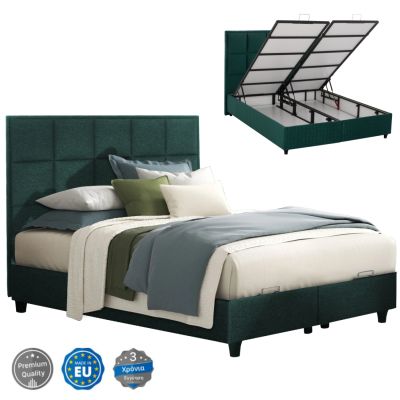 BED ALBA FB9626.13 WITH STORAGE SPACE- CYPRESS GREEN VELVET 160X200 CM