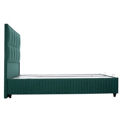 BED ALBA FB9626.13 WITH STORAGE SPACE- CYPRESS GREEN VELVET 160X200 CM