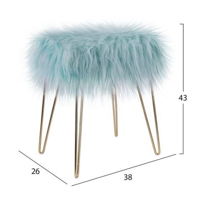 Stool Jakie HM8413.04 Fair turquoise 38x26x43 cm