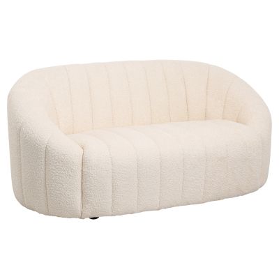 SOFA 2-SEATER MOBY HM9595.06 ECRU BOUCLE FABRIC 148x83x66Hcm.