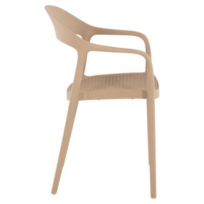 ARMCHAIR POLYPROPYLENE CLEO HM5935.03 CAPUCCINO 57x53x81Hcm.