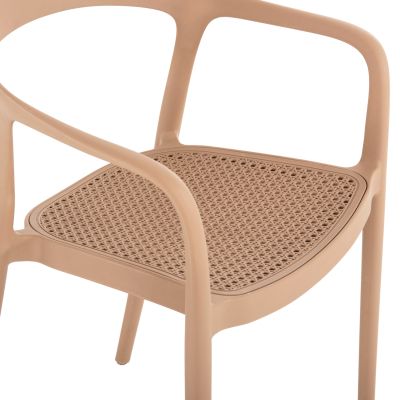 ARMCHAIR POLYPROPYLENE CLEO HM5935.03 CAPUCCINO 57x53x81Hcm.