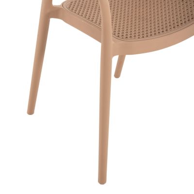 ARMCHAIR POLYPROPYLENE CLEO HM5935.03 CAPUCCINO 57x53x81Hcm.