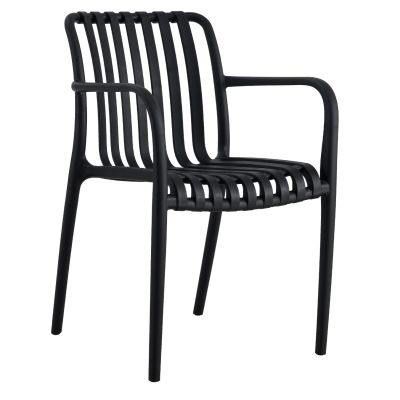 ARMCHAIR POLYPROPYLENE TIPPY HM5940.02 BLACK 55x55x81Hcm.