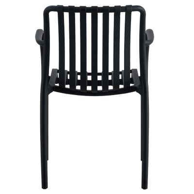 ARMCHAIR POLYPROPYLENE TIPPY HM5940.02 BLACK 55x55x81Hcm.