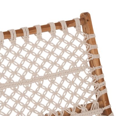 CHAIR ANTIB HM9466.01 TEAK WOOD NATURAL AND ROPE WHITE 65x78x68Hcm.