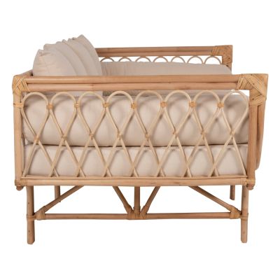 DAYBED-SOFA ALIKI HM9658 RATTAN IN NATURAL-BEIGE CUSHIONS  200x100x86Hcm.