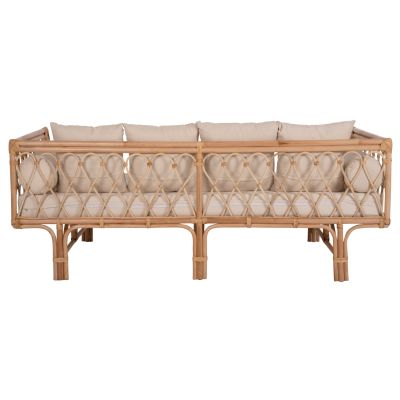 DAYBED-SOFA ALIKI HM9658 RATTAN IN NATURAL-BEIGE CUSHIONS  200x100x86Hcm.