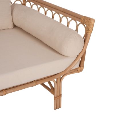 DAYBED-SOFA ALIKI HM9658 RATTAN IN NATURAL-BEIGE CUSHIONS  200x100x86Hcm.