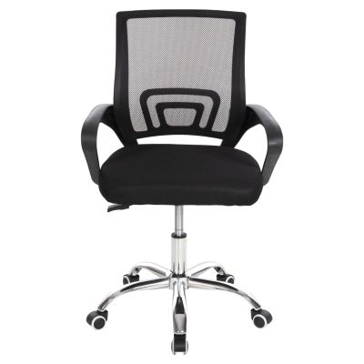 OFFICE CHAIR BRISTONE HM1058.31 CHROMED LEG-BLACK MESH-RECLINE 56x53x93Hcm.